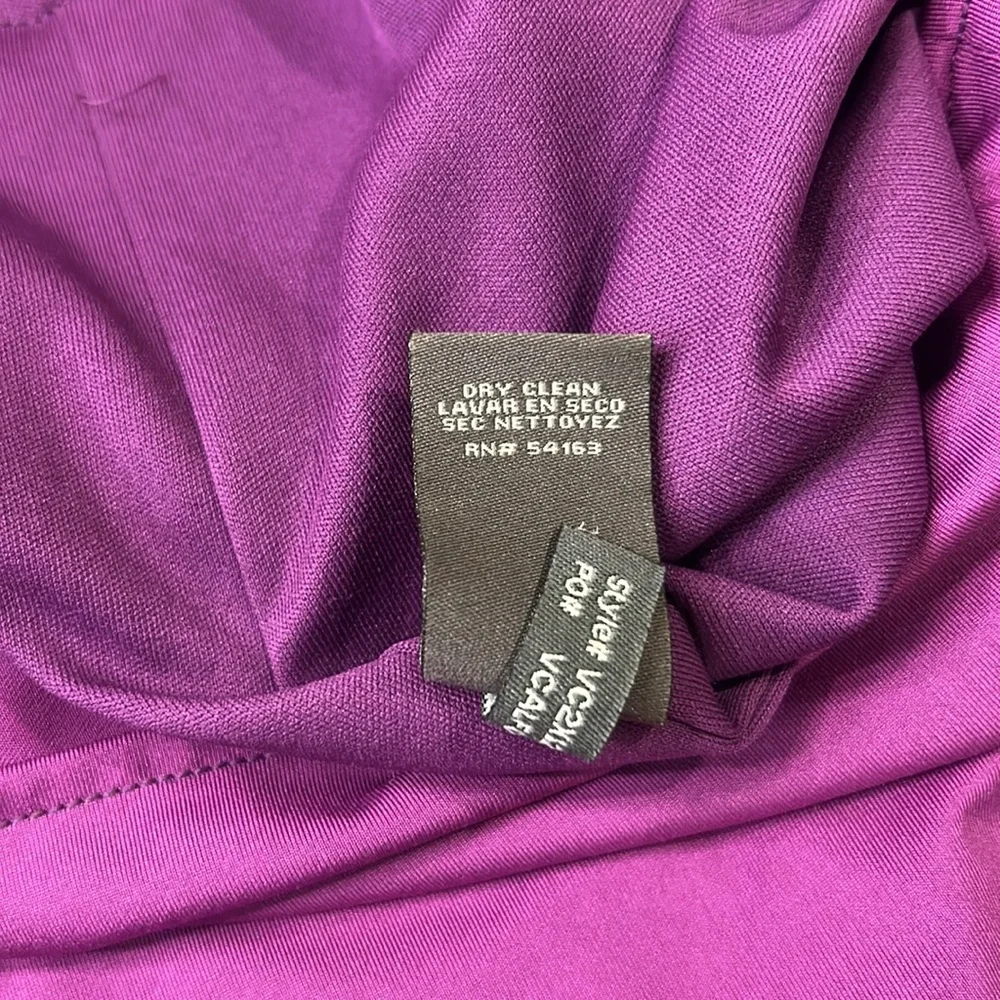 Vince Camuto Side Drape Cocktail Dress Purple Size 4 - Picture 8 of 11